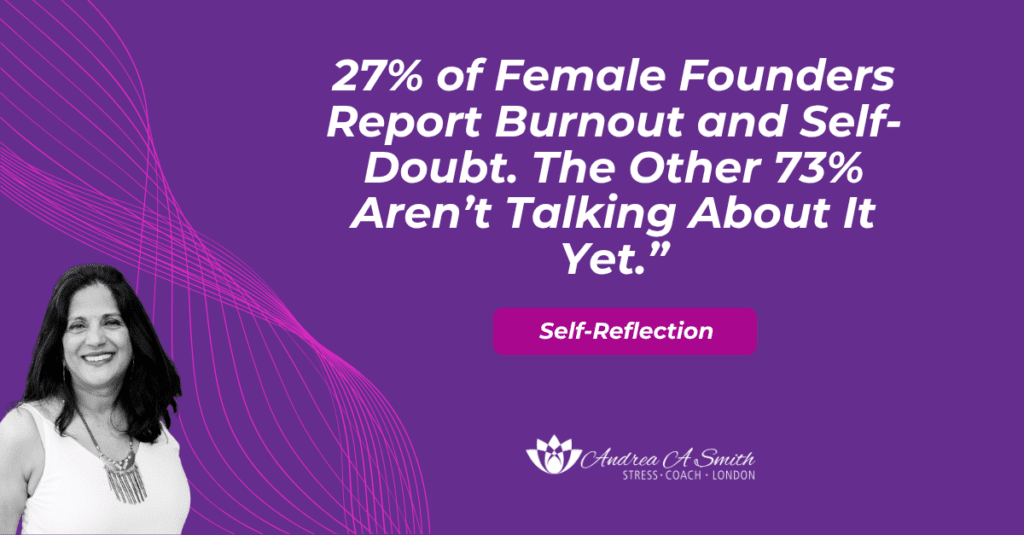 female founders experience self-doubt. Andrea A. Smith, clinical therapist and hypnotherapist, demonstrates a nervous system regulation