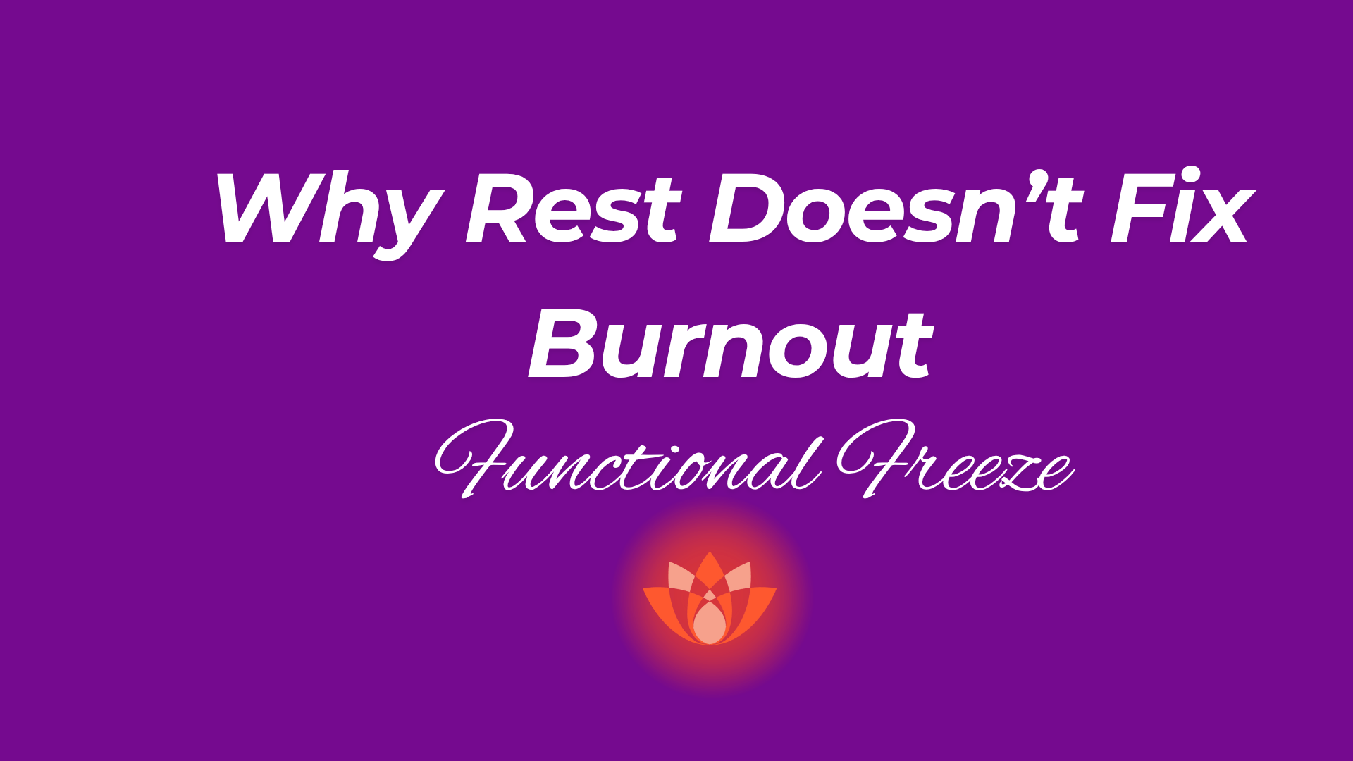 Why rest doesn't fix burnout